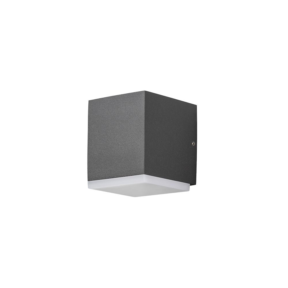 Konstsmide Aussenwandleuchte – Netzbetrieb – mit festverbautem LED-Leuchtmittel – Anthrazit – Aluminium
