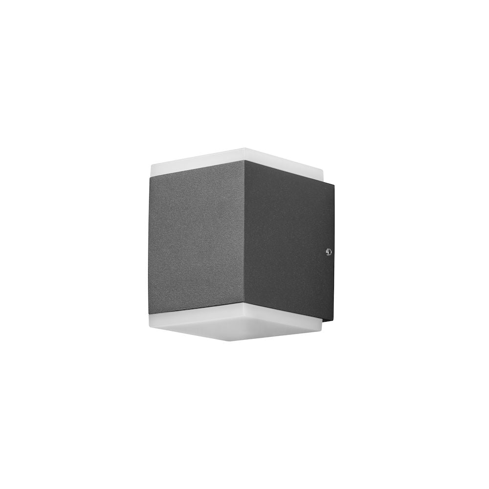 Konstsmide Aussenwandleuchte – 1100 lm, 12 W, Warmweiss, 3000 K, IP54, Netzbetrieb, Anthrazit, Aluminium