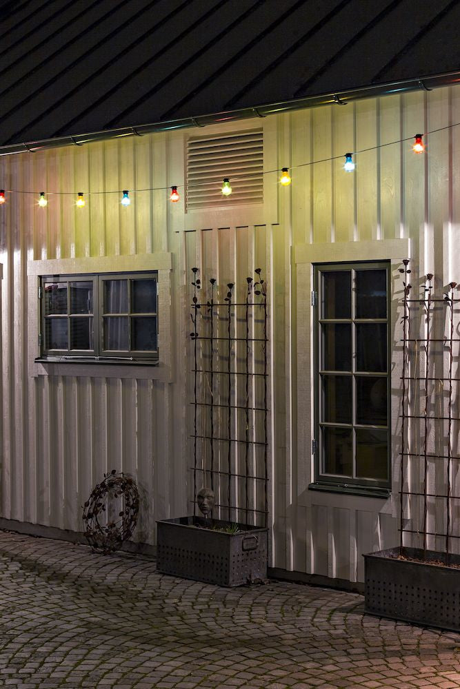 Konstsmide Lichterkette 2378-800 – 4,5 m – Bernstein – Netzbetrieb, dimmbar – Transparent – Kunststoff