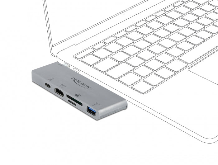 DeLOCK 87745 Dockingstation – USB-C, 1× HDMI, 1× USB-A, SD/microSD, für Mac