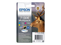 Epson Tintenpatronen-Multipack T1306, cyan, magenta, gelb, 765 Seiten, 3er-Pack – für diverse Modelle