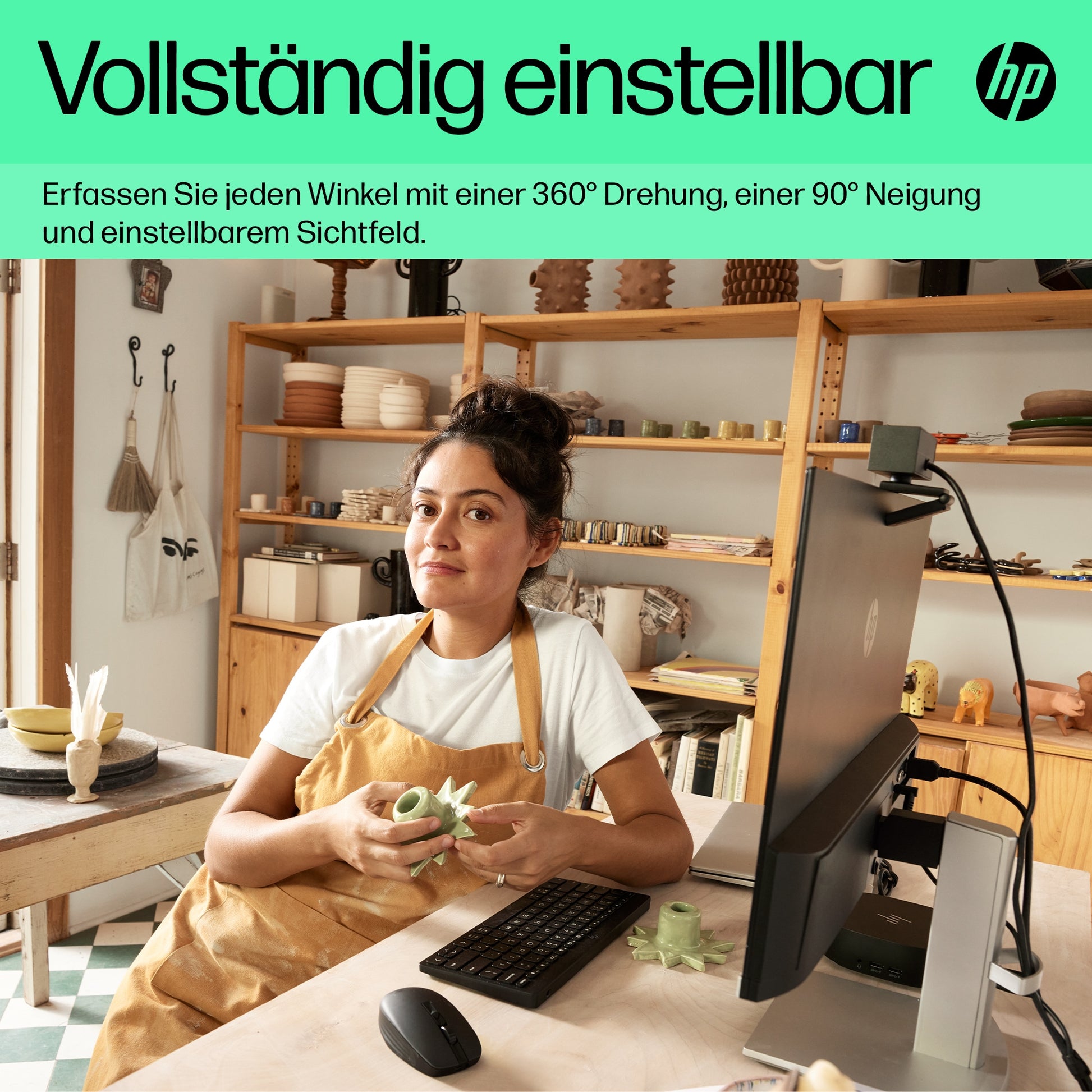 HP 620 FHD Webcam – Full HD, 60 fps, USB, 92°, Schwarz