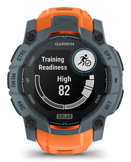 Garmin Instinct 3 Solar – GPS-Smartwatch – 50 mm, GPS, NFC, Orange, Sportarmband