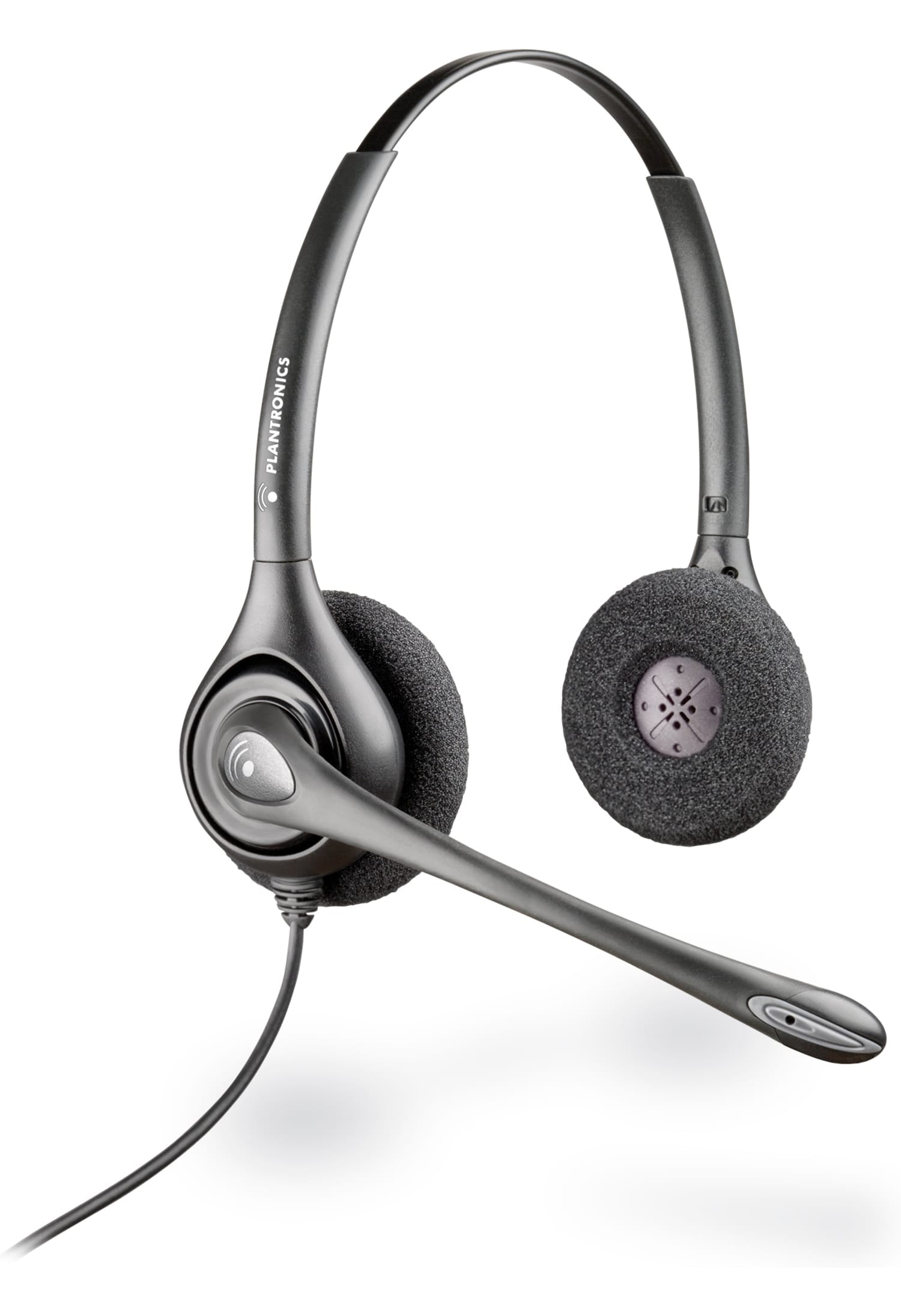 Poly HW261N Supraplus Office-Headset – On-Ear, Stereo, Kabel, mit Tasche, Schwarz
