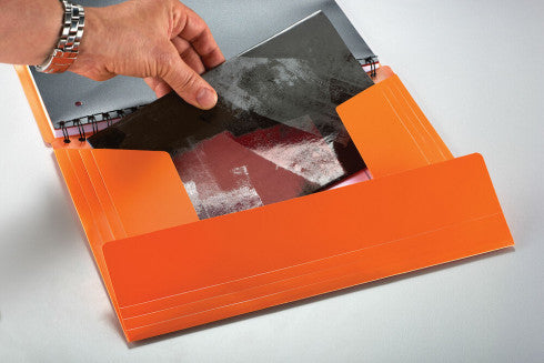 Oxford Collegeblock Softcover, 80 Blatt, 4-fach gelocht, mikroperforiert, 80 g/m² – Orange, für SCRIBZEE App