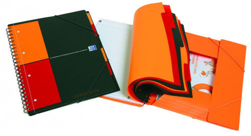 Oxford Collegeblock Softcover, 80 Blatt, 4-fach gelocht, mikroperforiert, 80 g/m² – Orange, für SCRIBZEE App