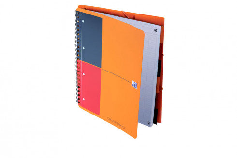 Oxford Collegeblock Softcover, 80 Blatt, 4-fach gelocht, mikroperforiert, 80 g/m² – Orange, für SCRIBZEE App