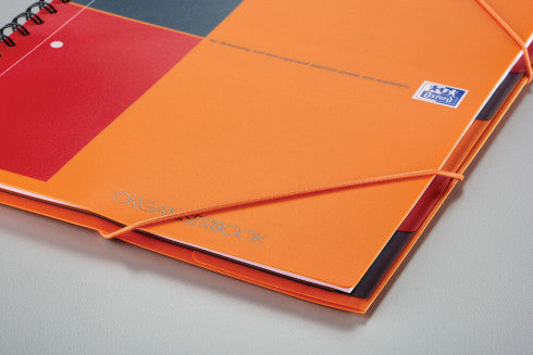 Oxford Collegeblock Softcover, 80 Blatt, 4-fach gelocht, mikroperforiert, 80 g/m² – Orange, für SCRIBZEE App