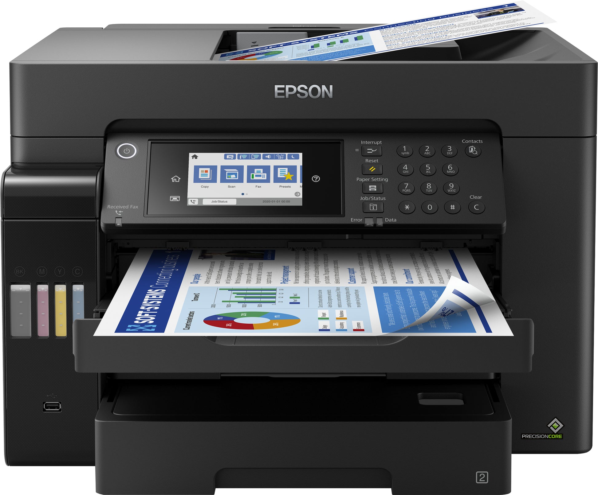 Epson Ecotank ET-16655 – Farbiges Tintenstrahl-MFP A3 – WLAN – 32 S./Min. S/W