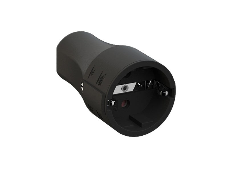 Bachmann Montagekupplung, 1×T13 (CEE 7/3), 16 A 250 V, 88,5×46×49 mm – schwarz