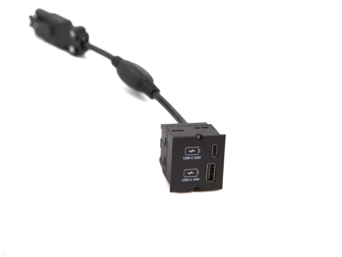 Bachmann 917.227 USB-Ladegerät 45 W – USB-C×1, USB-A×1, Überspannungsschutz, IP20 – Schwarz