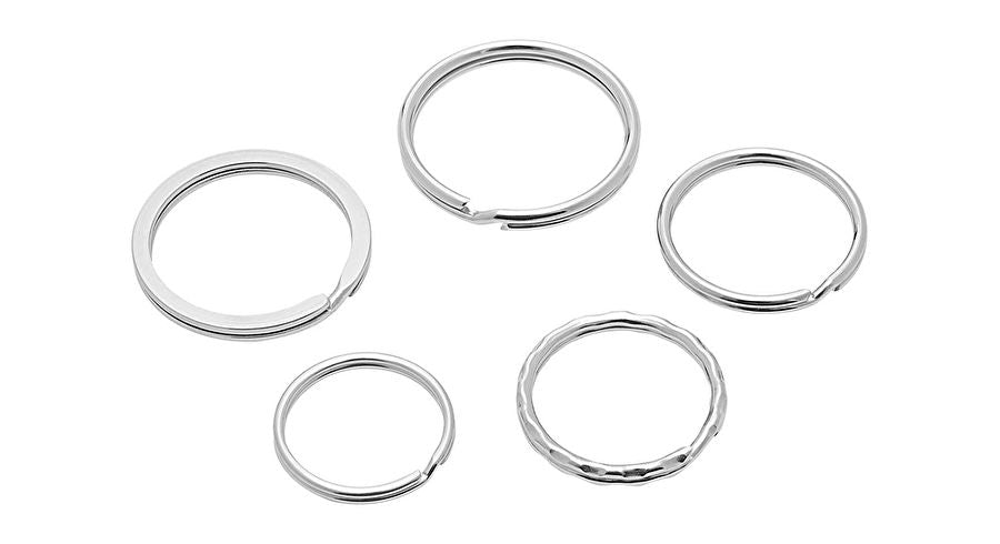Wedo Schlüsselring – Stahl, Silber, Ø 25/30/35 mm, 15er-Pack