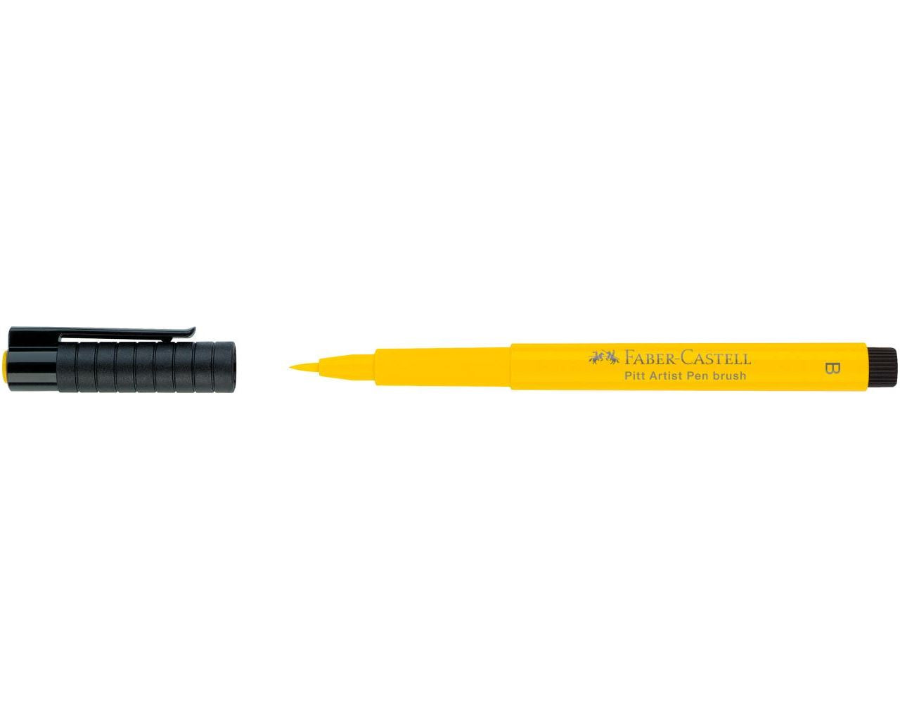 Faber-Castell Pitt Artist Pen Brush – Pinselspitze, 2,5 mm, pigmentiert, wasserfest, Kadmiumgelb