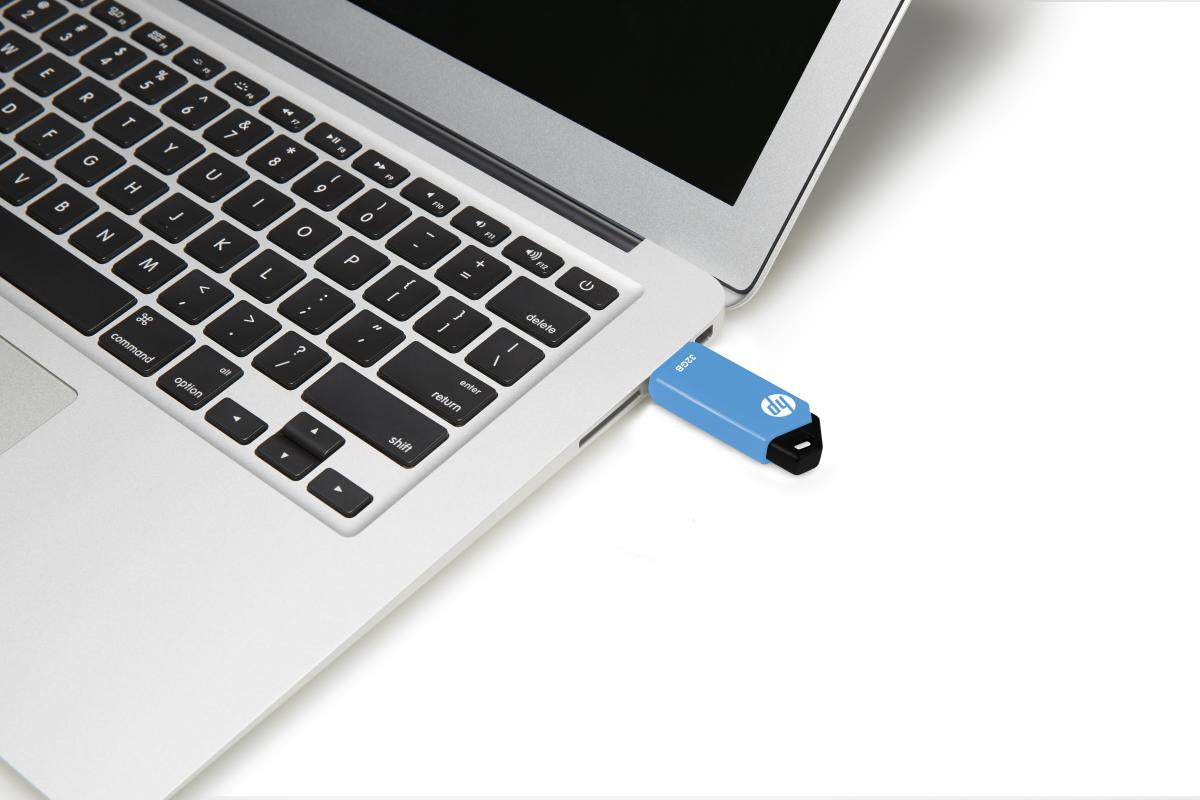 HP v150 USB-Stick 32 GB – USB-A 2.0, 14/4 MB/s, Dia, Schwarz/Blau