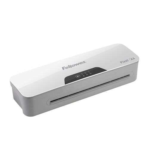 Fellowes PIXEL Laminiergerät A4 – 2-Rollen, 75–125 µm, Kaltlamination, Aufheizzeit 3 Min., Weiss