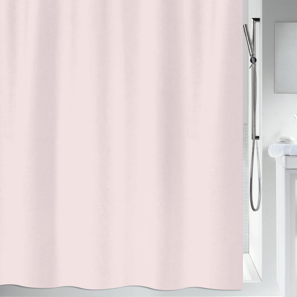 Spirella PRIMO Duschvorhang – 180 × 200 cm – Rosa – Polyester – Waschbar bei 40 °C