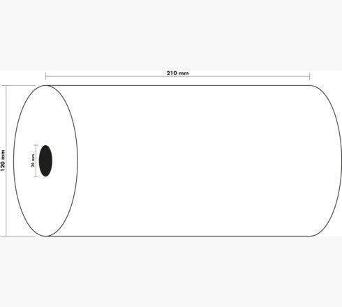 Exacompta Thermorolle 210 mm×120 m×25 mm, 60 g/m² – 6 Rollen