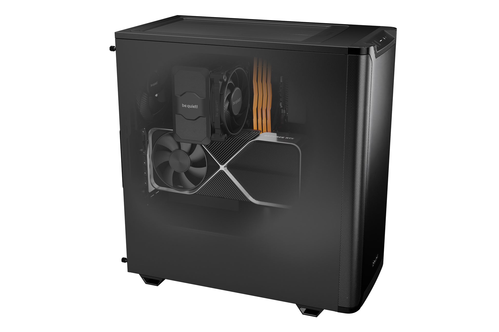 be quiet! be quiet PURE BASE 501 – Midi-Tower – Schwarz, ATX/micro-ATX/Mini-ITX, 1×140 mm vorne, Max. CPU-Höhe 178 mm