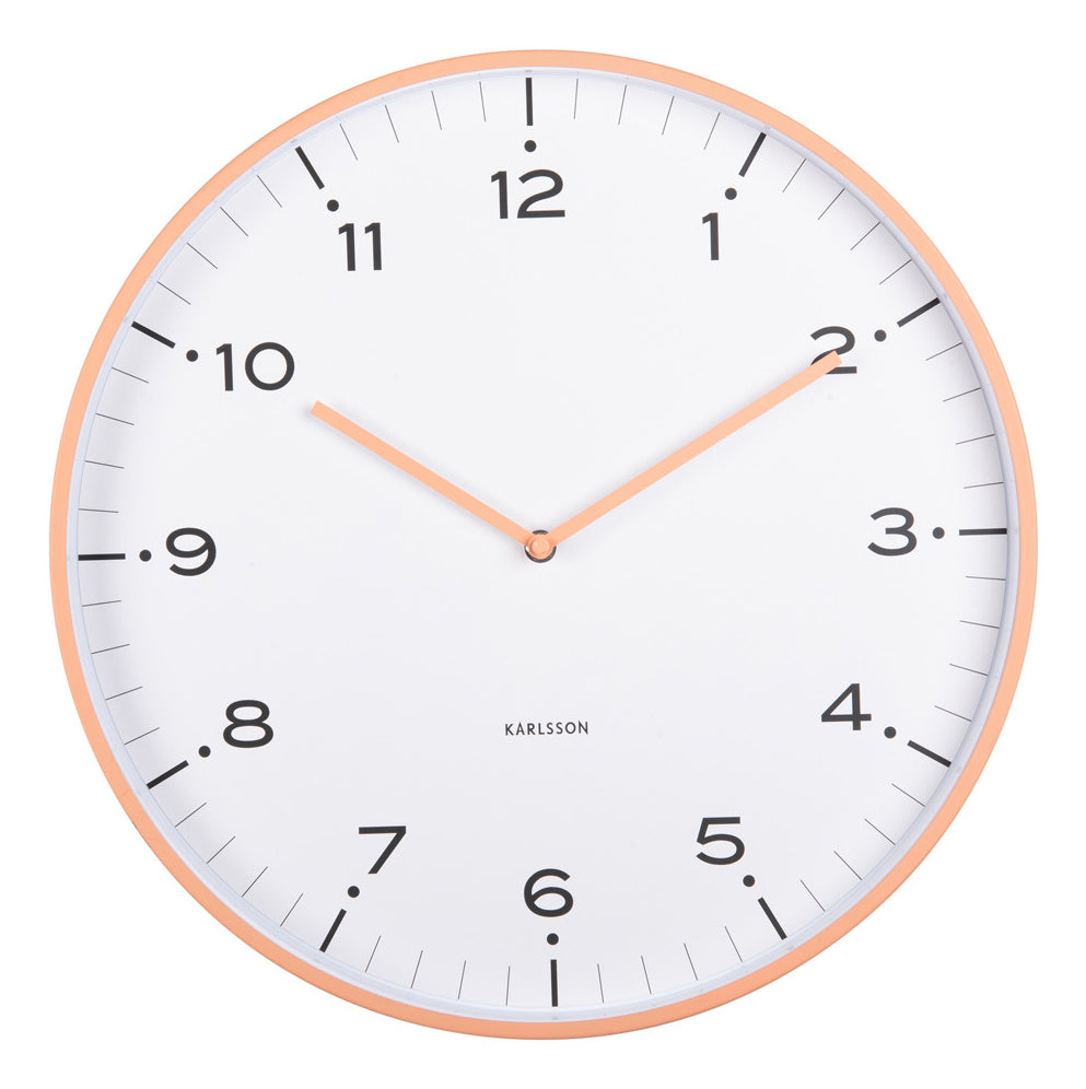 Karlsson Wanduhr Circus Rings – Ø 40 cm, orange, Metall