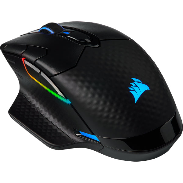 Corsair DARK CORE RGB PRO Gaming-Maus – kabellos, für Rechtshänder, programmierbar, RGB-Beleuchtung, schwarz