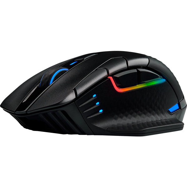 Corsair DARK CORE RGB PRO Gaming-Maus – kabellos, für Rechtshänder, programmierbar, RGB-Beleuchtung, schwarz