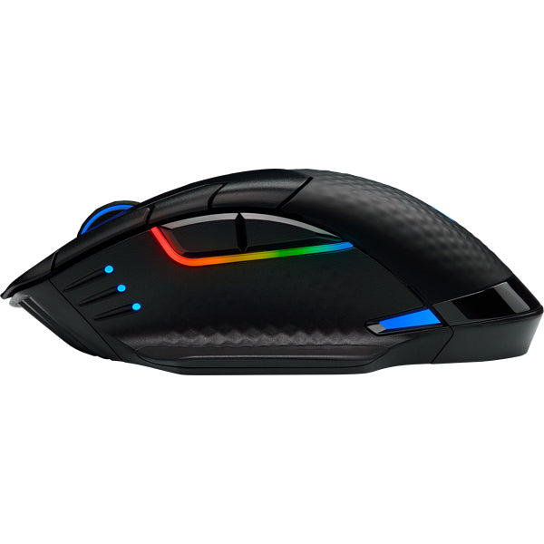 Corsair DARK CORE RGB PRO Gaming-Maus – kabellos, für Rechtshänder, programmierbar, RGB-Beleuchtung, schwarz