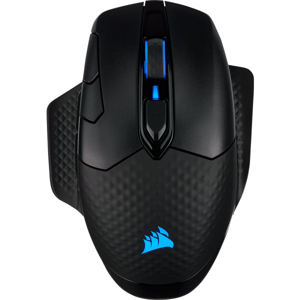 Corsair DARK CORE RGB PRO Gaming-Maus – kabellos, für Rechtshänder, programmierbar, RGB-Beleuchtung, schwarz
