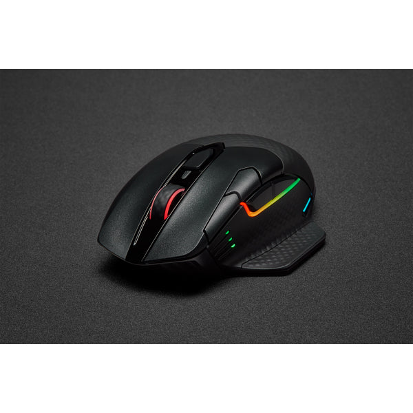 Corsair DARK CORE RGB PRO Gaming-Maus – kabellos, für Rechtshänder, programmierbar, RGB-Beleuchtung, schwarz