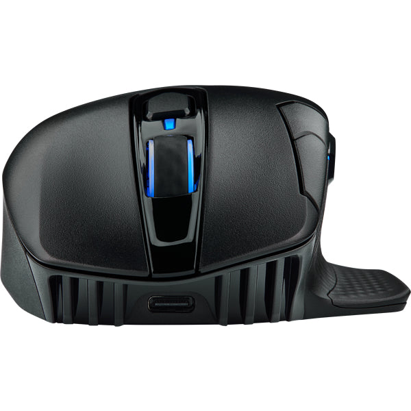 Corsair DARK CORE RGB PRO Gaming-Maus – kabellos, für Rechtshänder, programmierbar, RGB-Beleuchtung, schwarz