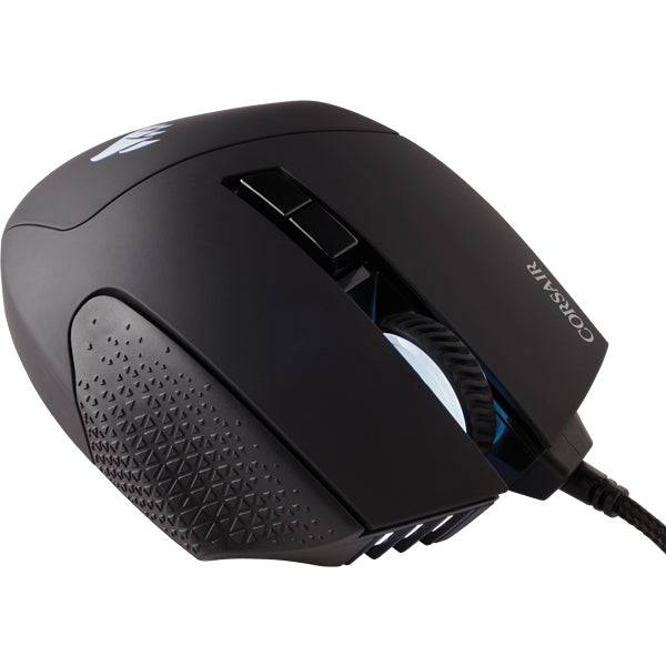 Corsair SCIMITAR RGB ELITE Gaming-Maus – kabelgebunden, 1'000 Hz, 17 Tasten, für Rechtshänder, schwarz