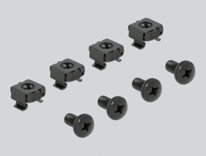 DeLOCK 66287 Bürstenleiste – 19", 1U, Metall, Schwarz, 254×44,2×10 mm