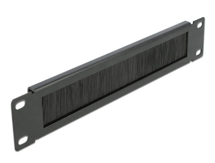 DeLOCK 66287 Bürstenleiste – 19", 1U, Metall, Schwarz, 254×44,2×10 mm