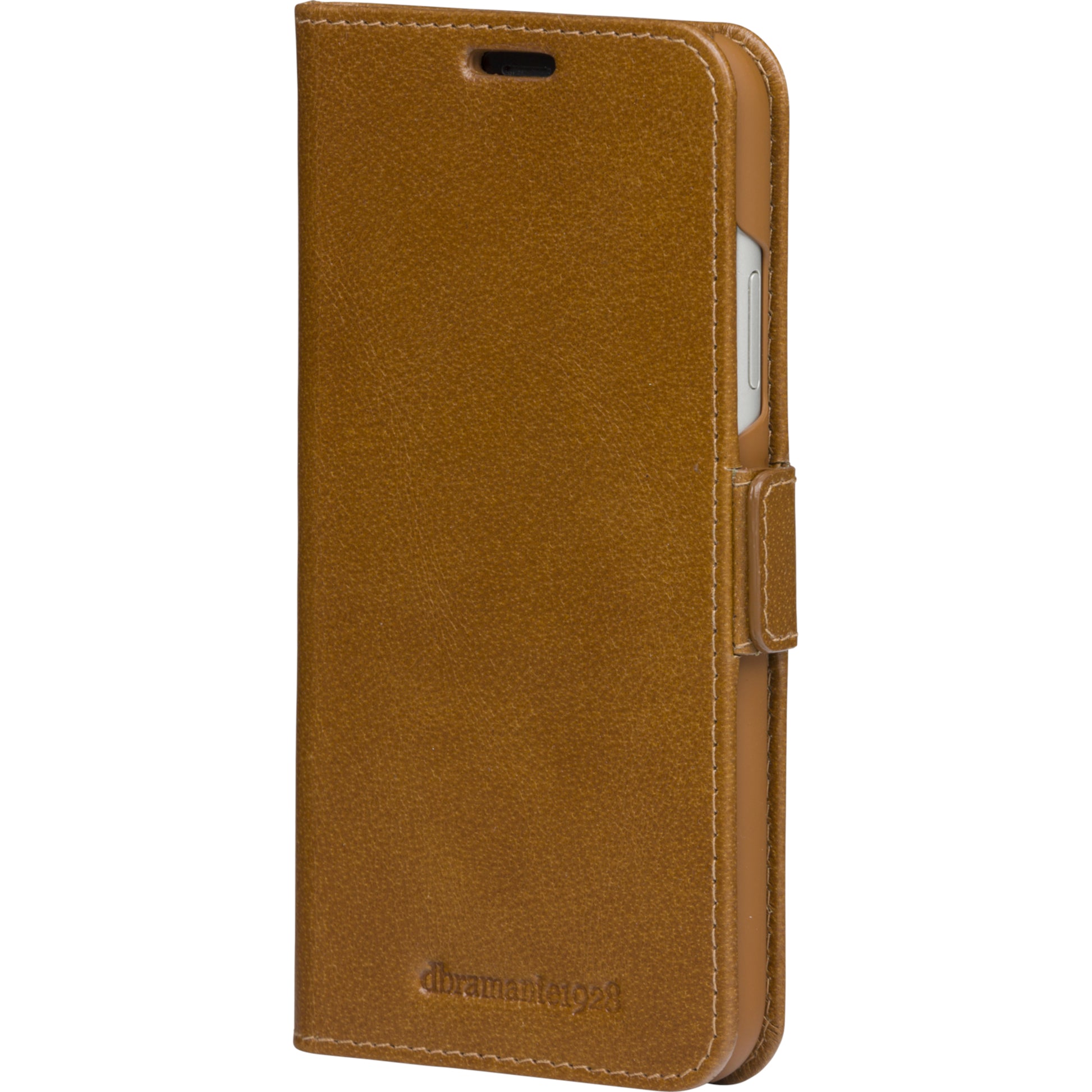dbramante1928 Copenhagen Slim Wallethülle – für Apple iPhone 11, mit Ständer, mit Kartenfach, Leder, Beige