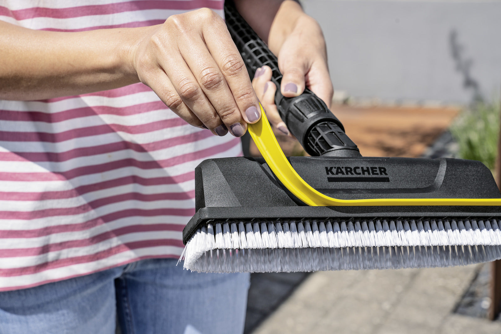 Kärcher Flächenreiniger PS 30 Powerschrubber – 29,3 cm Breite, Schwarz/Gelb, für K 2, K 4 & weitere