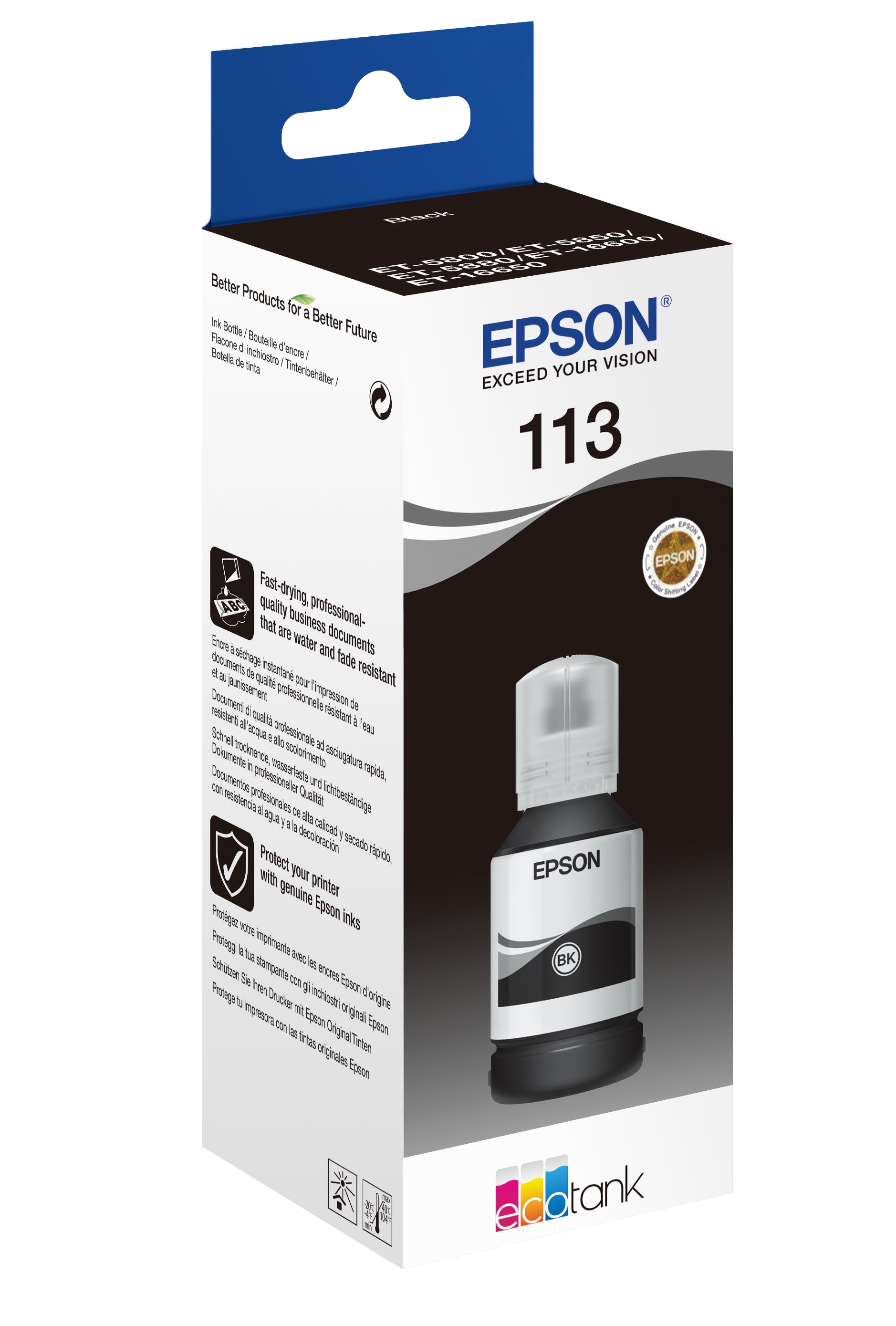 Epson Tintenpatrone, Schwarz, 7'500 Seiten – für Inkjetdrucker/Multifunktionsgeräte