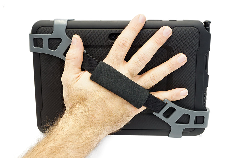 Gamber-Johnson Dreh-Handschlaufe für Samsung Galaxy Tab Active Pro – Schwarz/Edelstahl