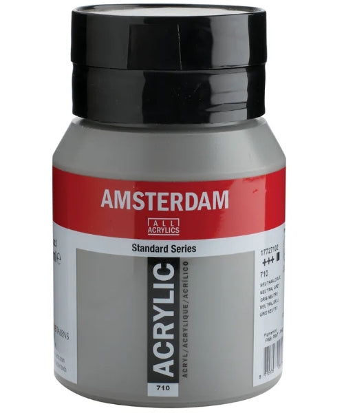 Royal Talens Amsterdam – Acrylic Standard – Acrylfarbe – Neutralgrau, 500 ml