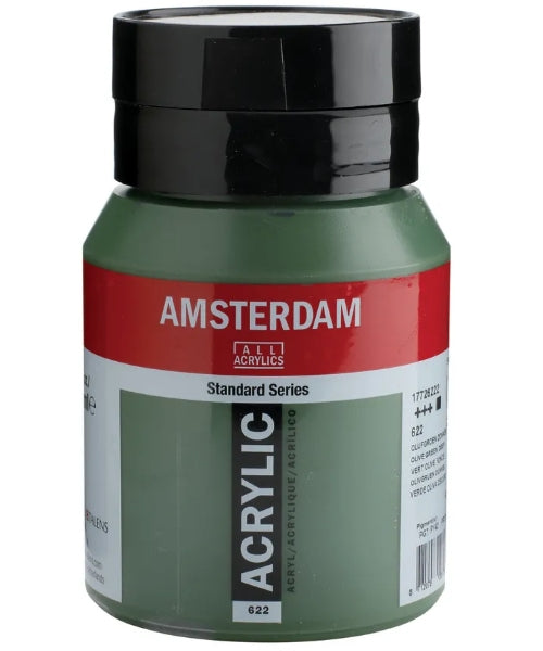 Royal Talens AMSTERDAM Acrylfarbe – Olivgrün D – Flasche, 500 ml