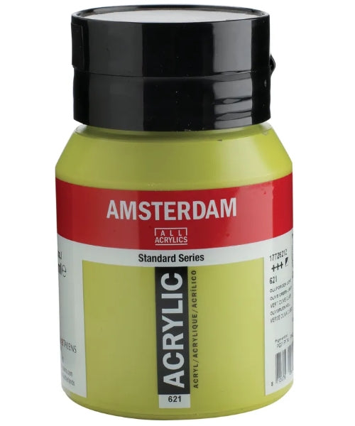 Royal Talens AMSTERDAM Standard Acrylfarbe – Olivgrün – 500 ml (Flasche)