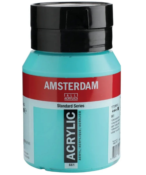 Royal Talens Amsterdam – Acryl Standard – Acrylfarbe – türkisgrün, 500 ml