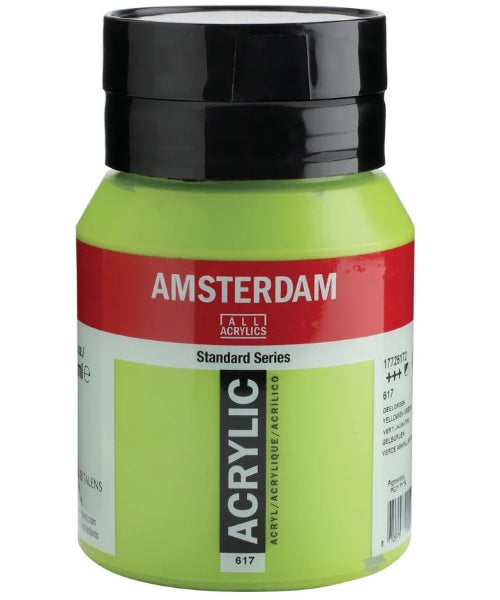Royal Talens Amsterdam – Acrylic Standard – Acrylfarbe – Gelbgrün, 500 ml