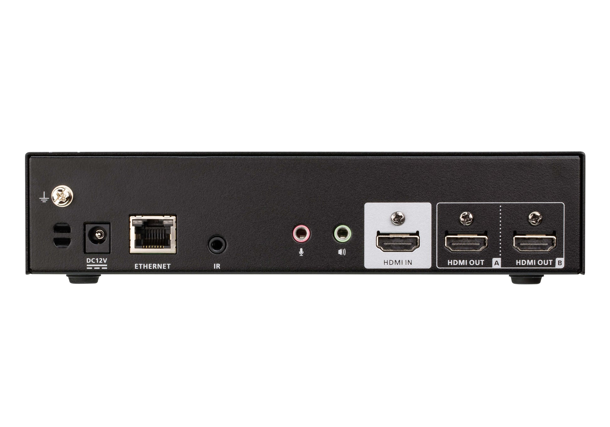 ATEN VP2120-AT-G – Switch – WUXGA (1920×1200), 1× HDMI-in/2× HDMI-out, USB Typ-A, RJ-45 – Schwarz, Metall