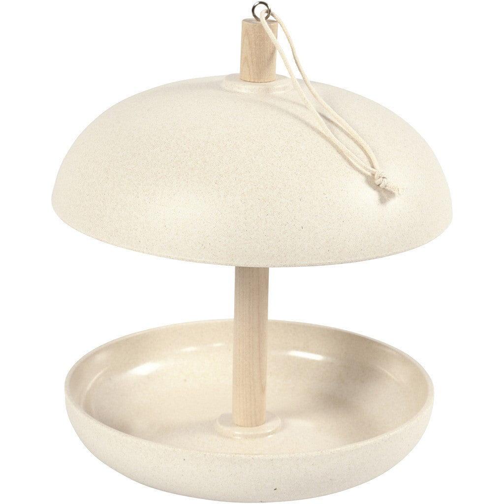 Creativ Company Vogelhaus – Ø 20 × 23,5 cm – Bambus, beige