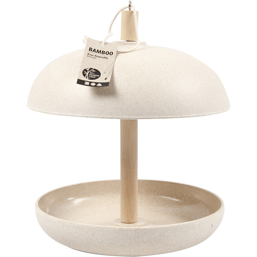 Creativ Company Vogelhaus – Ø 20 × 23,5 cm – Bambus, beige