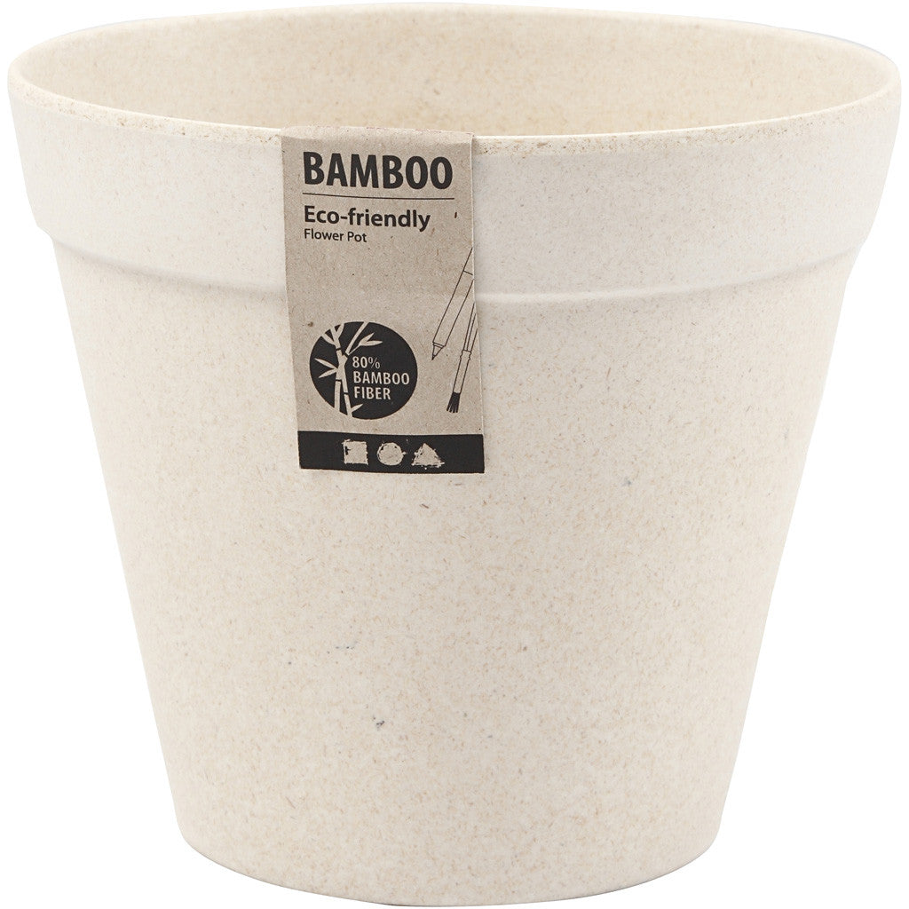 Creativ Company Blumentopf – Ø 15,2 × 13,5 cm – Bambus, natur