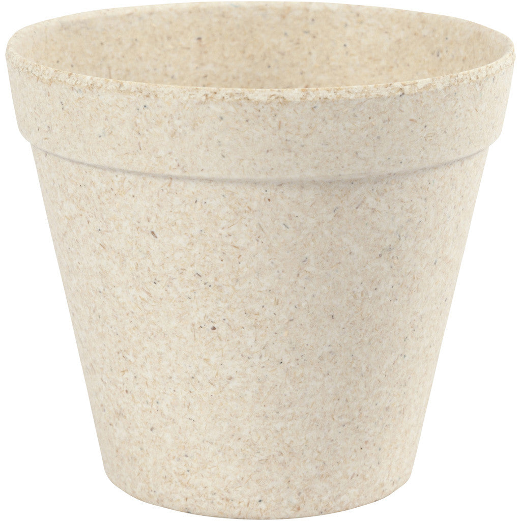 Creativ Company Blumentopf – Ø 11 × 10 cm – Bambusfaser & Polymer, beige
