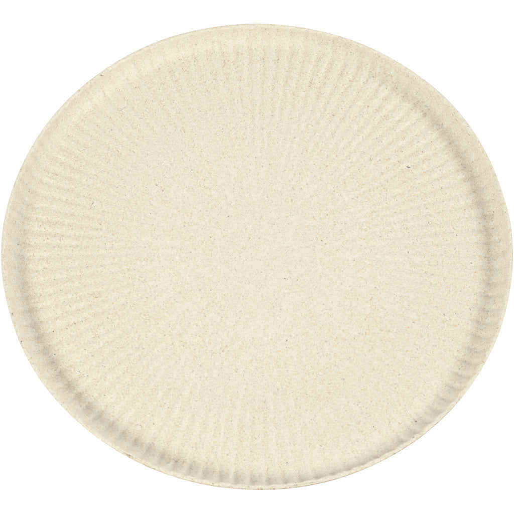 Creativ Company Tablett – Ø 30,0 cm, H 2,0 cm, Bambus, Beige