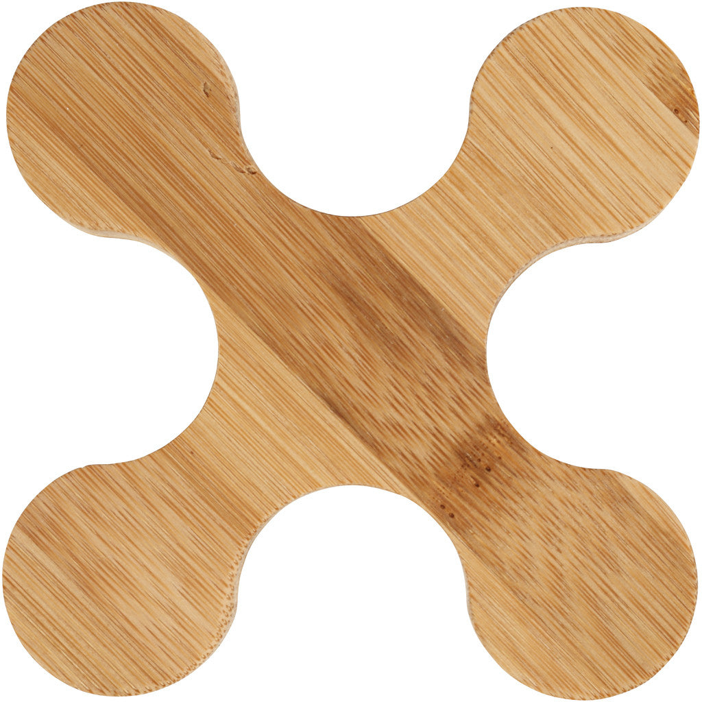 Creativ Company Untersetzer – 12,0 × 12,0 × 1,2 cm, Bambus, Braun