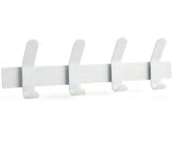 Zone Denmark Wandgarderobe 4 Haken – Stahl – Weiss – 400 × 110 × 50 mm