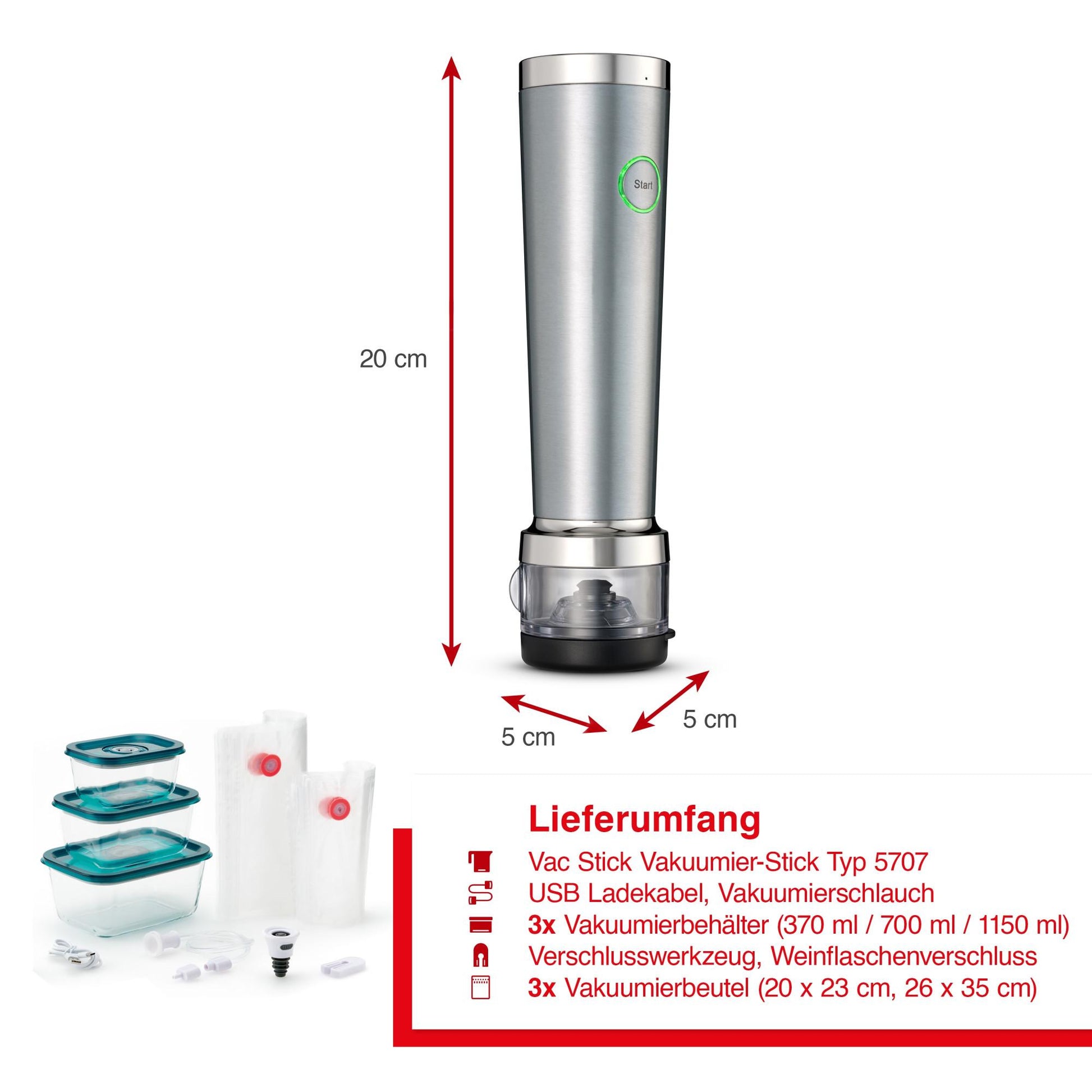 Solis Vac Stick 5707 Hand-Vakuumpumpe – 8 l/min, USB